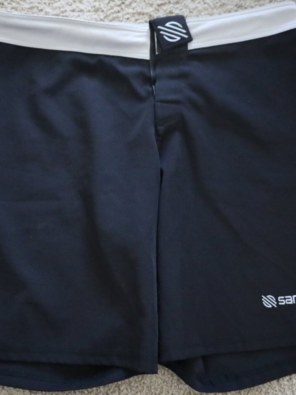 New Sanabul Black Blue Wrestling Fight MMA Shorts Size 36 BJJ